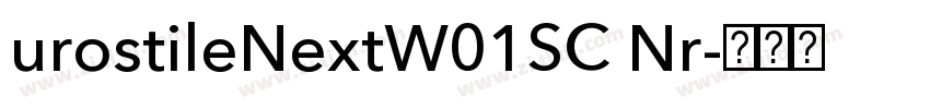 urostileNextW01SC Nr字体转换